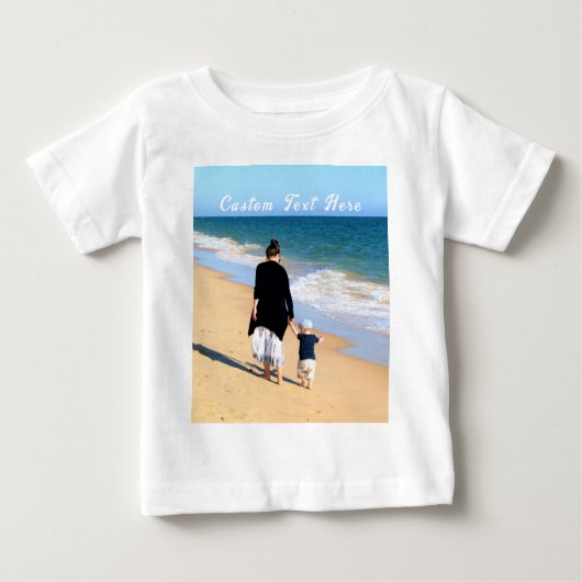 Gepersonaliseerde uw foto Baby T-shirt aangepaste  (Voorkant)