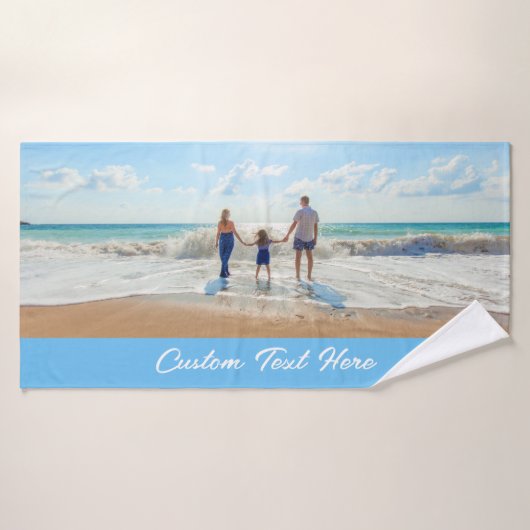 Gepersonaliseerde uw foto badhanddoek set aangepas bad handdoek (Badhanddoek)