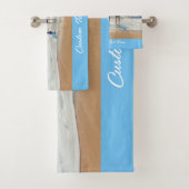 Gepersonaliseerde uw foto badhanddoek set aangepas bad handdoek (Insitu)