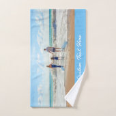 Gepersonaliseerde uw foto badhanddoek set aangepas bad handdoek (Handdoek)