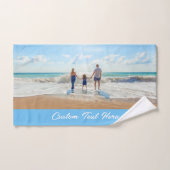 Gepersonaliseerde uw foto badhanddoek set aangepas bad handdoek (Handdoek)