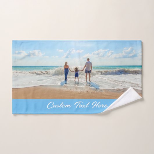Gepersonaliseerde uw foto badhanddoek set aangepas bad handdoek (Handdoek)
