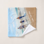 Gepersonaliseerde uw foto badhanddoeken aangepaste bad handdoek (Wasdoekje)