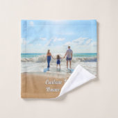 Gepersonaliseerde uw foto badhanddoeken aangepaste bad handdoek (Wasdoekje)