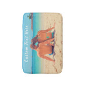 Gepersonaliseerde uw foto badmat met aangepaste te (Voorkant Verticaal)