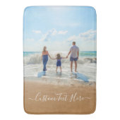 Gepersonaliseerde uw foto badmat met aangepaste te (Voorkant Verticaal)