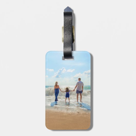 Gepersonaliseerde uw foto Bagagelabel Gift (Achterkant verticaal)