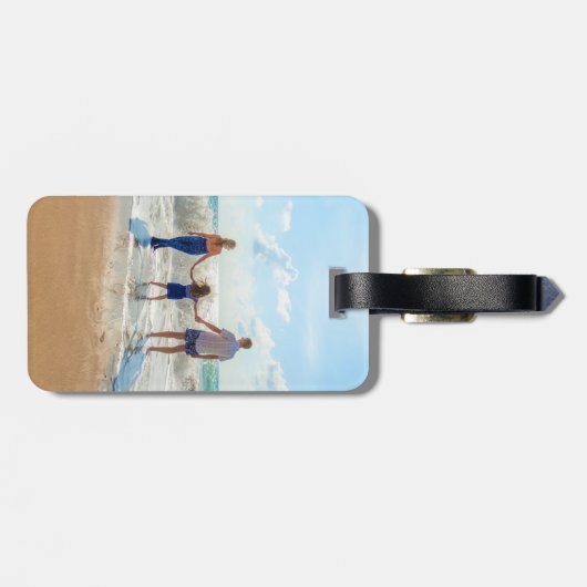 Gepersonaliseerde uw foto Bagagelabel Gift (Achterkant horizontaal)