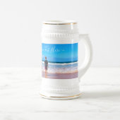 Gepersonaliseerde uw foto Bier Stein en aangepaste Bierpul (Voorkant rechts)