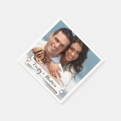 Gepersonaliseerde uw foto bruiloft speciale gelege servetten (Hoek)