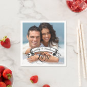 Gepersonaliseerde uw foto bruiloft speciale gelege servetten (Insitu)