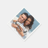 Gepersonaliseerde uw foto bruiloft speciale gelege servetten (Hoek)