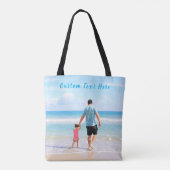 Gepersonaliseerde uw foto Canvas tas met aangepast (Achterkant)