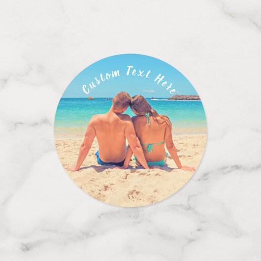 Gepersonaliseerde uw foto Confetti met aangepaste (Kleine voorkant)