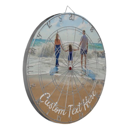 Gepersonaliseerde uw foto Dart Board en aangepaste Dartbord (Voorkant Links)