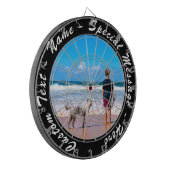 Gepersonaliseerde uw foto Dart Board en aangepaste Dartbord (Voorkant Links)