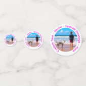 Gepersonaliseerde uw foto en aangepaste tekst Conf Confetti (Achterkanten)