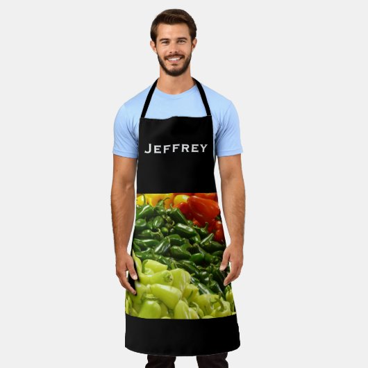 Gepersonaliseerde uw foto en naam schort (Gedragen)