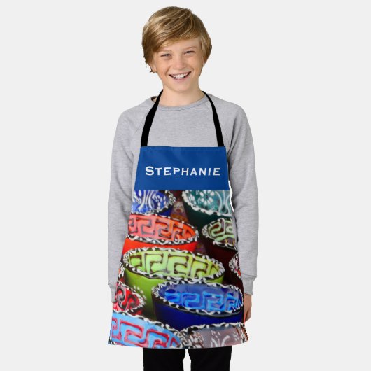 Gepersonaliseerde uw foto en naam schort (Gedragen)