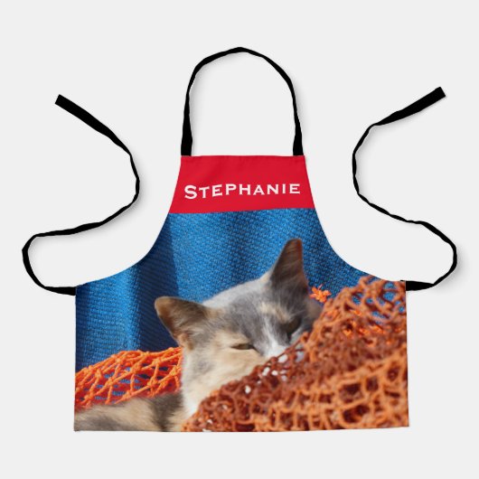 Gepersonaliseerde uw foto en naam schort (Voorkant)