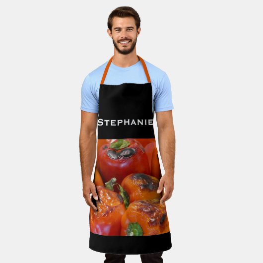 Gepersonaliseerde uw foto en naam schort (Gedragen)