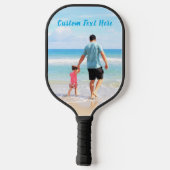 Gepersonaliseerde uw foto en tekst Pickleball Padd Paddle (Achterkant)