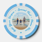 Gepersonaliseerde uw foto en tekst poker chips (Voorkant)