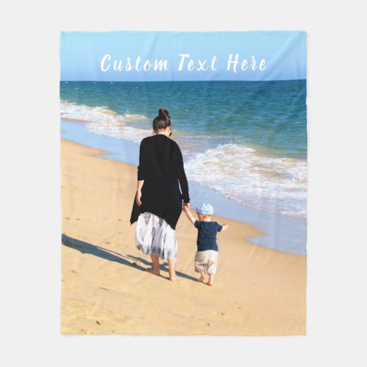 Gepersonaliseerde uw foto fleece deken aangepaste  (Voorkant)