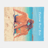 Gepersonaliseerde uw foto fleece deken aangepaste  (Voorkant (Horizontaal))