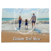 Gepersonaliseerde Uw Foto Gift Bag met aangepaste  Groot Cadeauzakje (Voorkant)