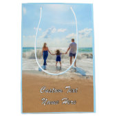 Gepersonaliseerde Uw Foto Gift Bag met aangepaste Medium Cadeauzakje (Voorkant)