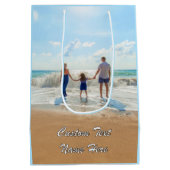 Gepersonaliseerde Uw Foto Gift Bag met aangepaste Medium Cadeauzakje (Achterkant)