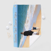Gepersonaliseerde uw foto Golf handdoek en aangepa (Insitu)