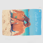 Gepersonaliseerde uw foto Golf handdoek en aangepa (Horizontaal)