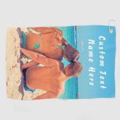 Gepersonaliseerde uw foto Golf handdoek en aangepa (Horizontaal)