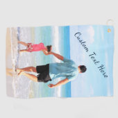 Gepersonaliseerde uw foto Golf handdoek en aangepa (Horizontaal)