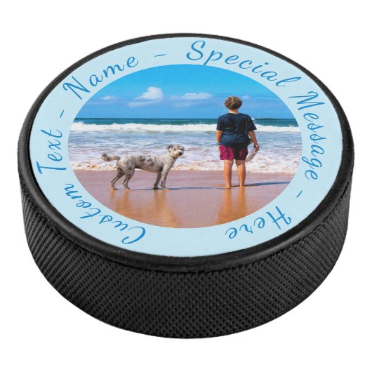 Gepersonaliseerde uw foto Hockey Puck aangepaste t (3/4)