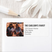 Gepersonaliseerde uw foto in wit Lijst adres Etiket (Insitu)