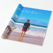 Gepersonaliseerde uw foto inpakpapier aangepaste t (Uitgerold)