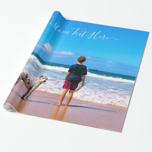 Gepersonaliseerde uw foto inpakpapier aangepaste t (Uitgerold)