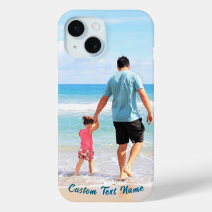 Gepersonaliseerde Uw Foto iPhone Case met Tekstnaa