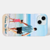 Gepersonaliseerde Uw Foto iPhone Case met Tekstnaa (Achterkant (horizontaal))