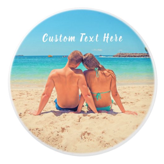 Gepersonaliseerde Uw Foto Keramische Knop Aangepas (Voorkant)