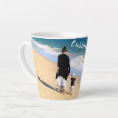 Gepersonaliseerde uw foto Latte Mok met aangepaste (Linkerhoek)