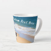 Gepersonaliseerde uw foto Latte Mok met aangepaste (Rechterhoek)