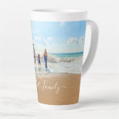 Gepersonaliseerde uw foto Latte Mok met aangepaste (Rechterhoek)