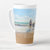 Gepersonaliseerde uw foto Latte Mok met aangepaste (Linkerhoek)