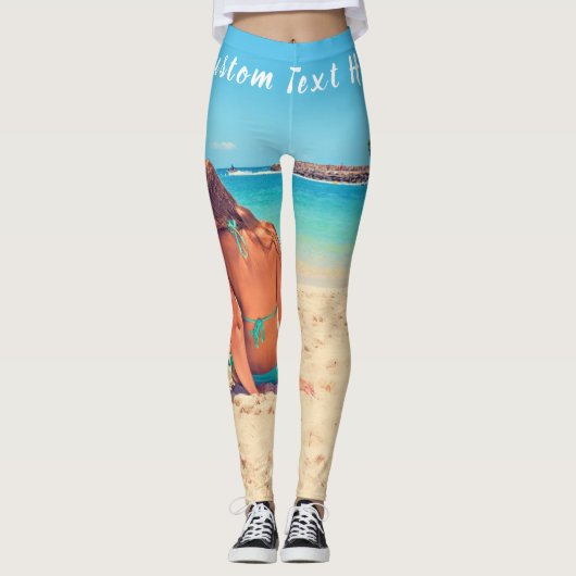 Gepersonaliseerde uw foto-Leggings met aangepaste  Leggings (Voorkant)