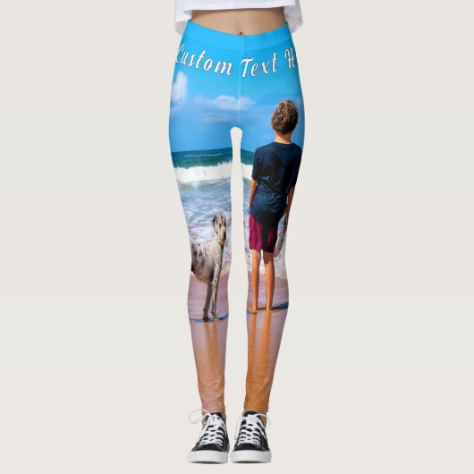 Gepersonaliseerde uw foto-Leggings met aangepaste  Leggings (Voorkant)