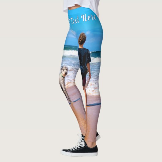 Gepersonaliseerde uw foto-Leggings met aangepaste  Leggings (Links)